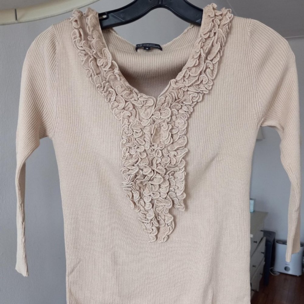 Beige/Brown Top XS